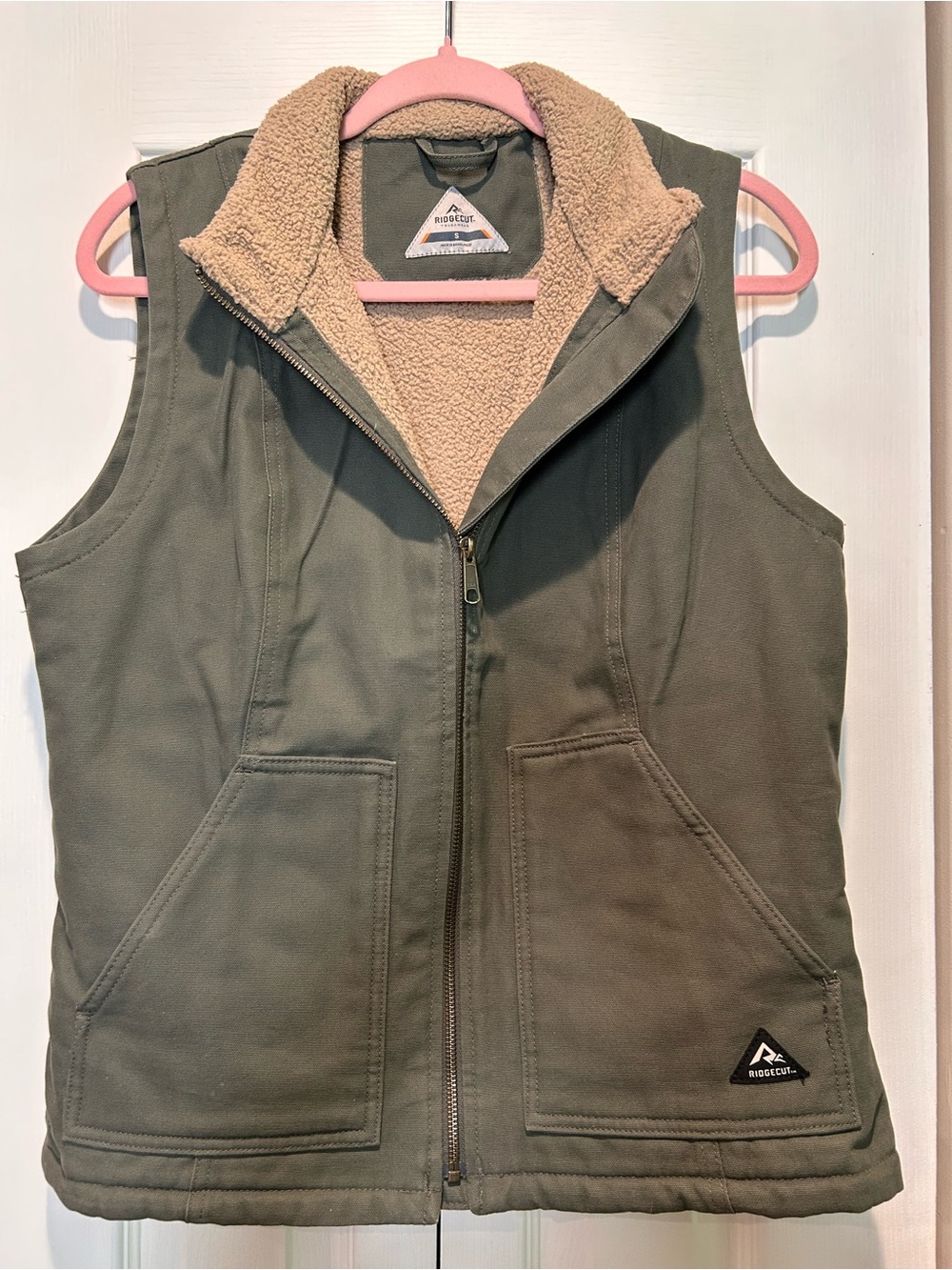 Ridgecut Olive Sherpa-Lined Vest